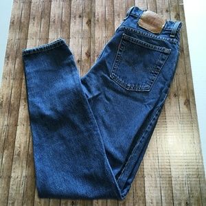 Levi's 512 long slim fit tapered leg blue jeans 13